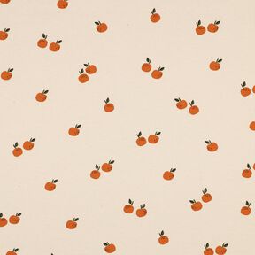 GOTS Jersey de algodão Laranjas | Poppy Fabrics – bege claro/cor de caramelo, 