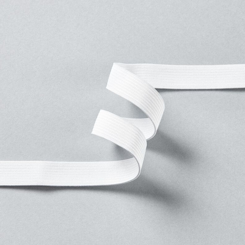 Fita elástica lisa [3 m | 15 mm] – branco,  image number 2