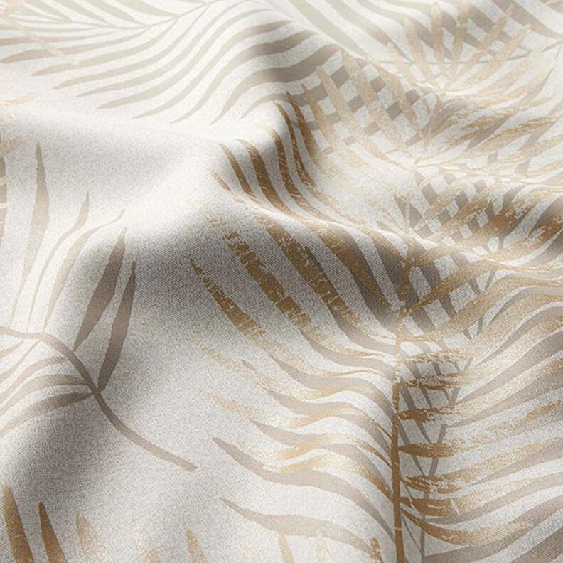 Tecido para efeito de escurecimento Folha de palmeira Metálico – beige/dourado,  image number 2