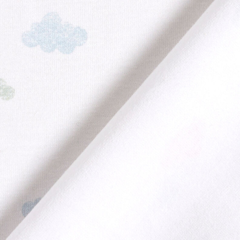 GOTS Jersey de algodão Nuvens Aparência carimbos | Tula – branco,  image number 4