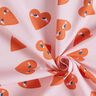 Tecido de algodão Cretone Corações grandes – rosé/vermelho,  thumbnail number 3