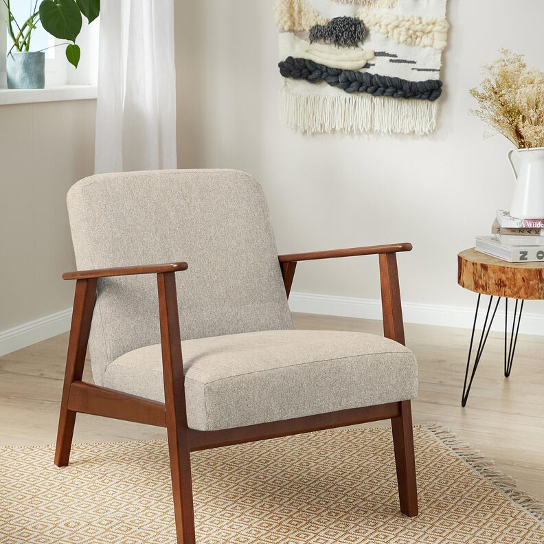 Tecido para estofos Chenille Melange – caju/cinzento-prateado,  image number 5