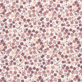 Jersey de algod&atilde;o Mar de flores &ndash; branco/roxo, 