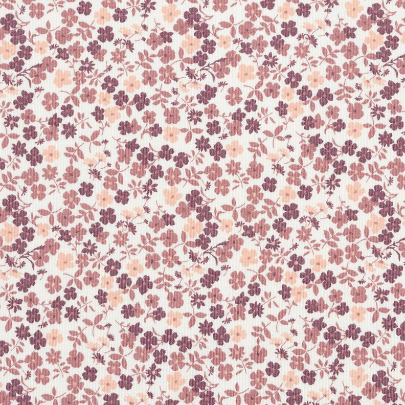 Jersey de algod&atilde;o Mar de flores &ndash; branco/roxo,  image number 1