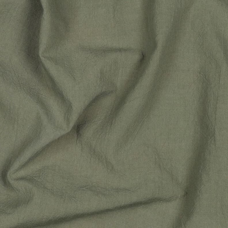 Tecido de algodão Tecido enrugado, pré-lavado – oliva escura,  image number 2