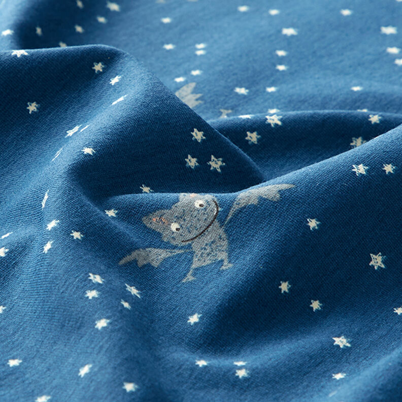 Jersey de algodão Morcego atrevido – azul ganga,  image number 2
