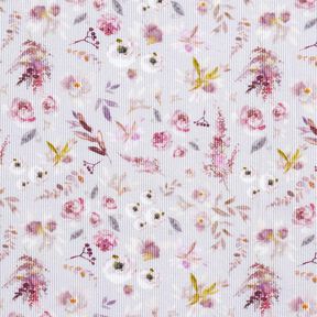 Jersey canelado Flores silvestres delicadas Impress&atilde;o digital &ndash; vermelho violeta p&aacute;lido/vermelho, 