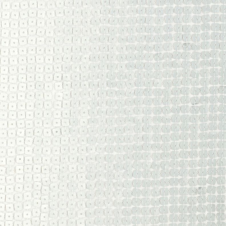 Tecido com lantejoulas Quadrados – prata metálica,  image number 1