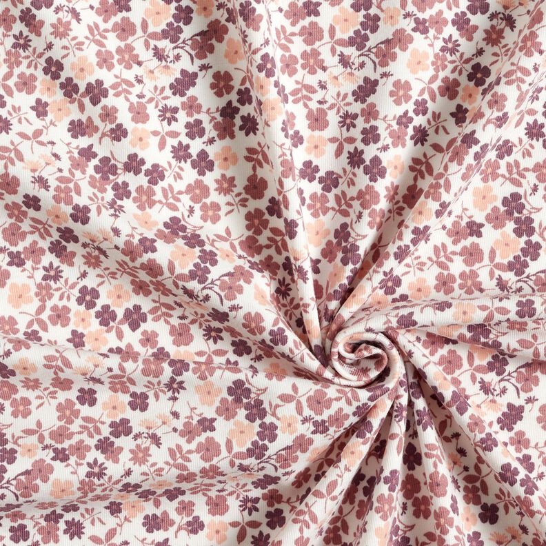 Jersey de algod&atilde;o Mar de flores &ndash; branco/roxo,  image number 3