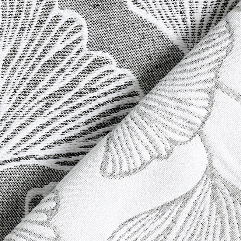 Tecido para decoração Jacquard Ginkgo grande – granito/marfim,  image number 4