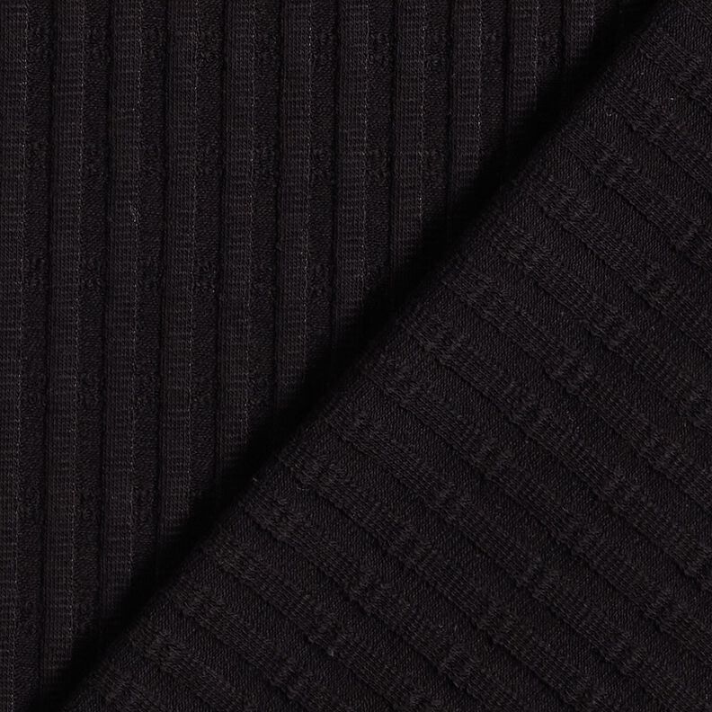 Jersey canelado Padrão tricotado – preto,  image number 4