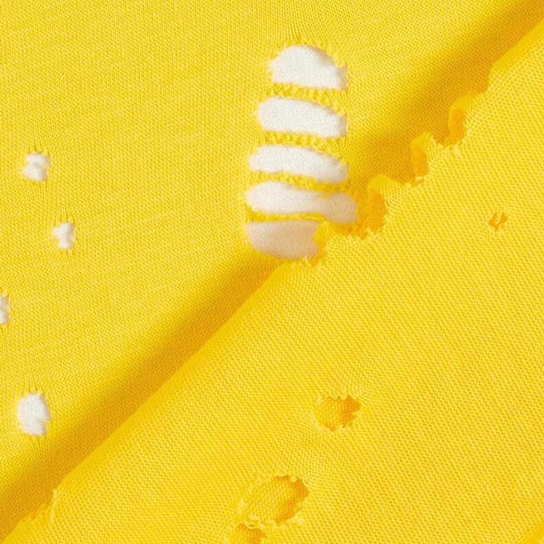 Jersey de algodão Destroyed – amarelo-limão,  image number 5