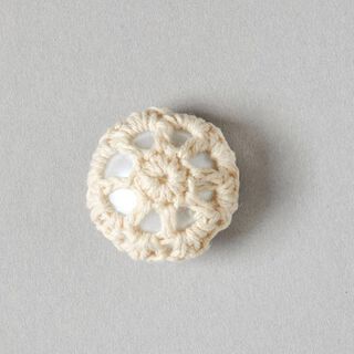 Botão crochet [26mm] – branco sujo, 