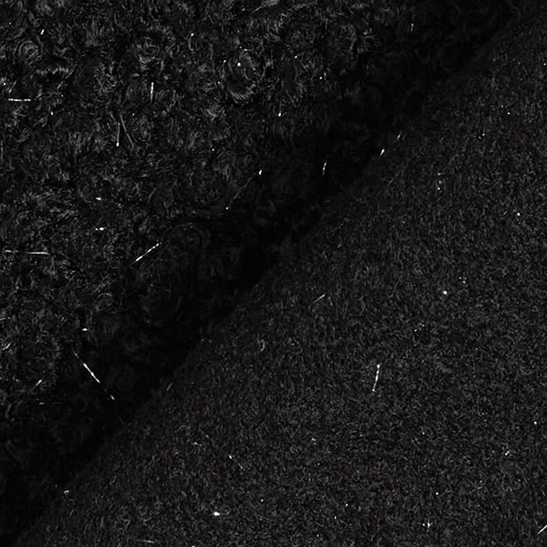 Malha Bouclé Fios brilhantes – preto,  image number 3