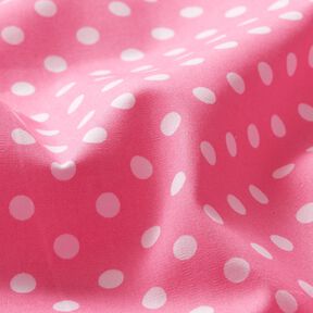 Popelina de algodão Polka Dots – rosa/branco, 