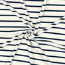 Tecido turco Jersey riscas – marfim/azul-noite,  thumbnail number 3