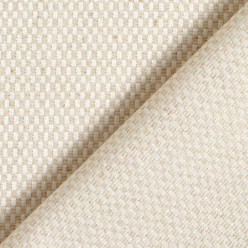 Tecido para decora&ccedil;&atilde;o Jacquard pequeno desenho quadriculado &ndash; natural,  image number 3