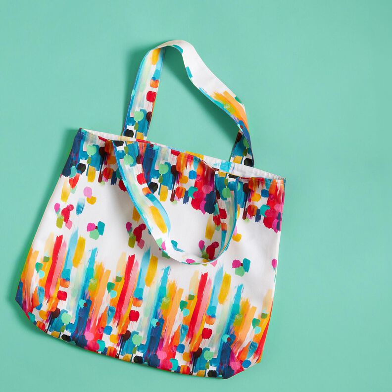 Carteiras Barra Lona Pontos de pincel coloridos &ndash; branco,  image number 7