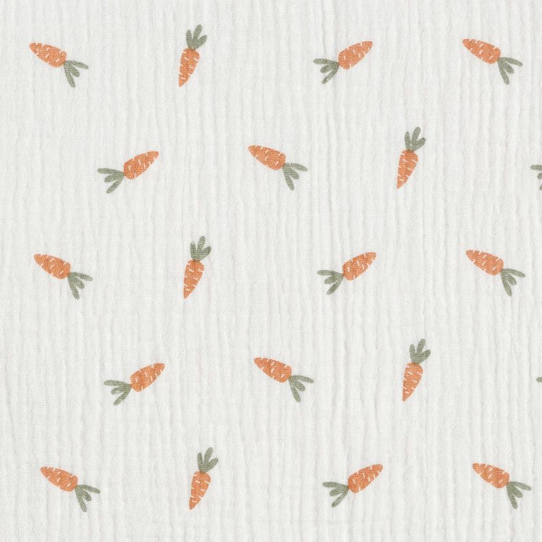 Musselina/ Tecido plissado duplo Cenouras pequenas – branco sujo,  image number 1