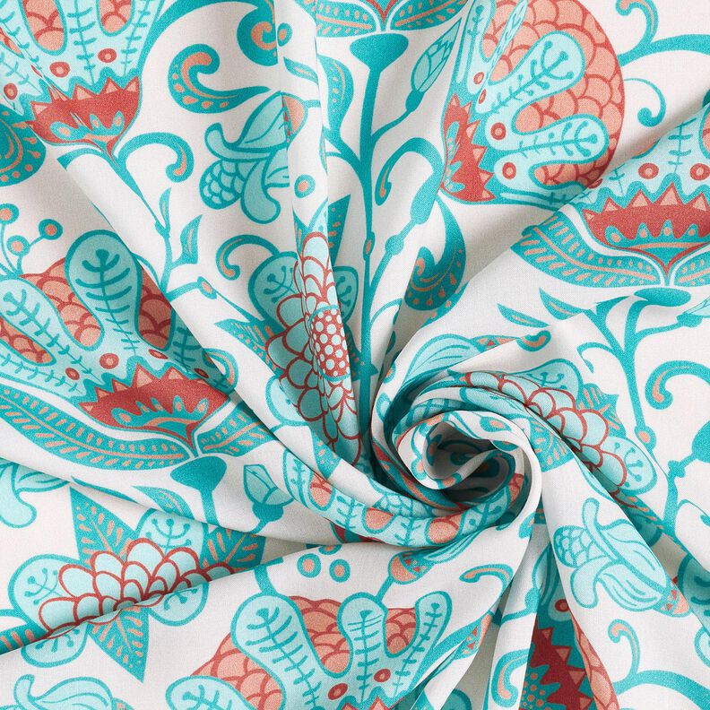 Viscose Voile Ibiza Flores – bege claro,  image number 3