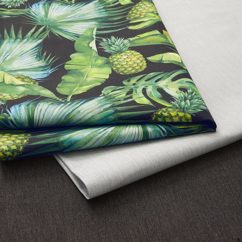 Tecido para exteriores Lona Ananás – verde grama/preto,  image number 5