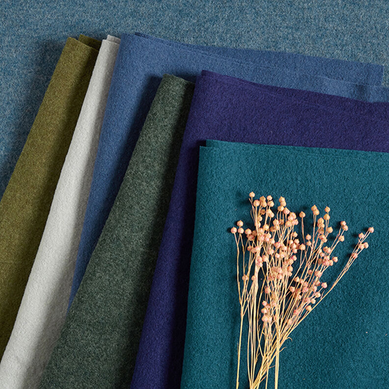 Lã grossa pisoada Melange – oliva,  image number 6