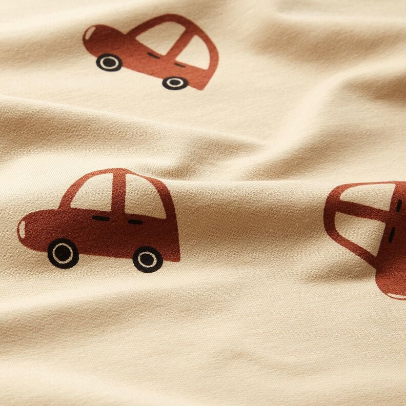 French Terry Sweat de ver&atilde;o Grandes carros retro &ndash; creme,  image number 2