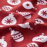Jersey de algodão Bolas de Árvore de Natal – carmin,  thumbnail number 2
