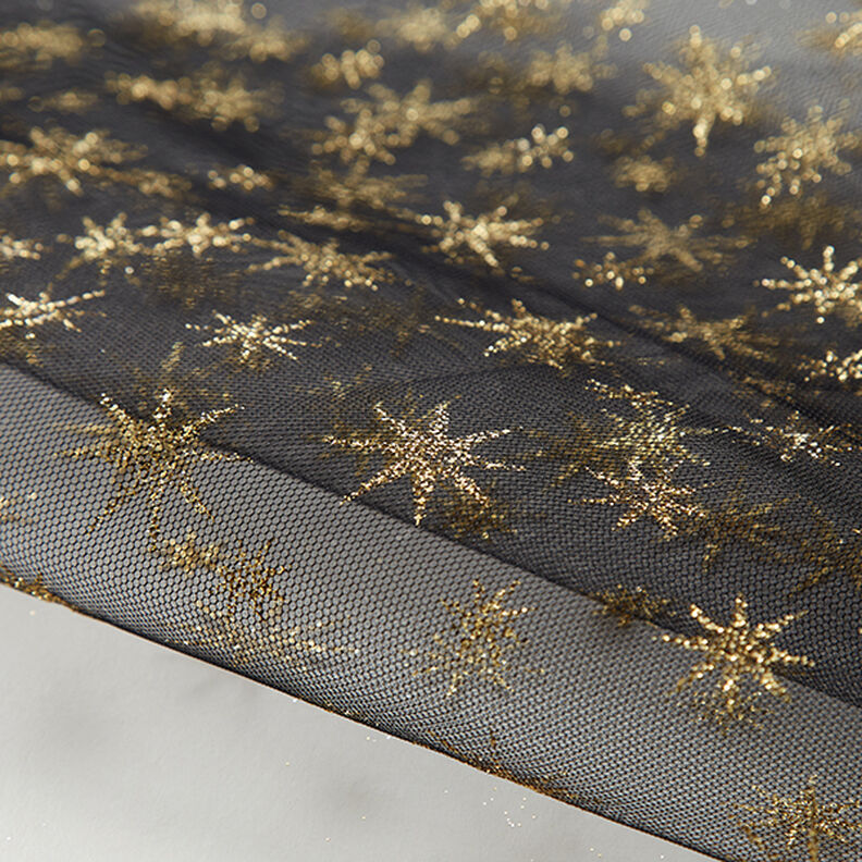Tule Estrelas brilho – preto/dourado,  image number 6