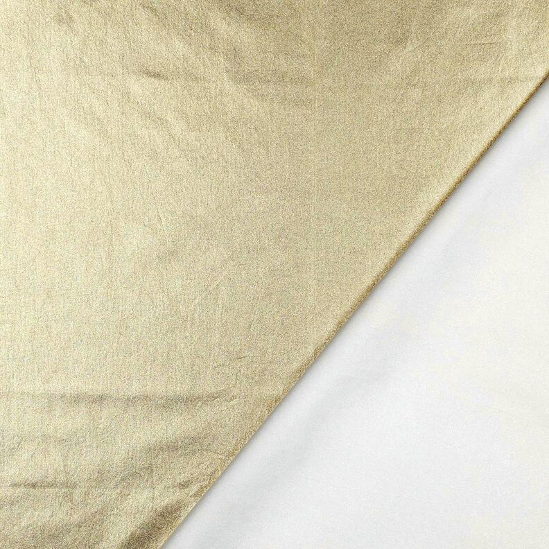 Popelina de algodão adornado com película Liso – ouro metálico,  image number 3