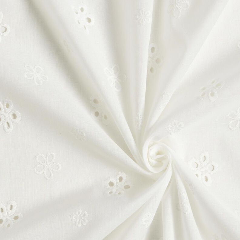 Bordado inglês Flores com rebordo recortado – branco,  image number 3