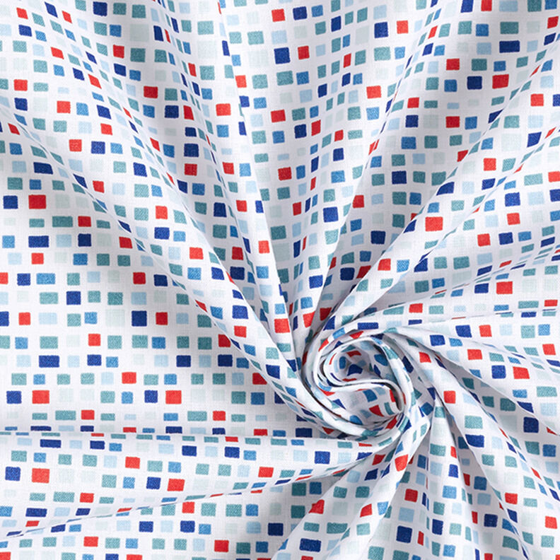 Tecido de algodão Cretone Xadrez – azul,  image number 3