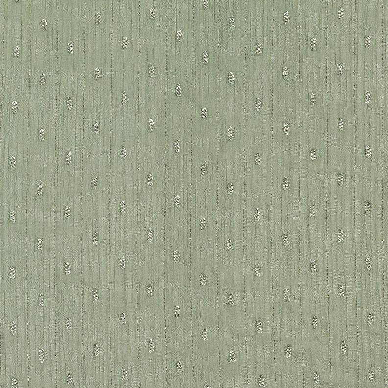 Chiffon Dobby Metálico Riscas de Giz – verde amarelado/prata metálica,  image number 1