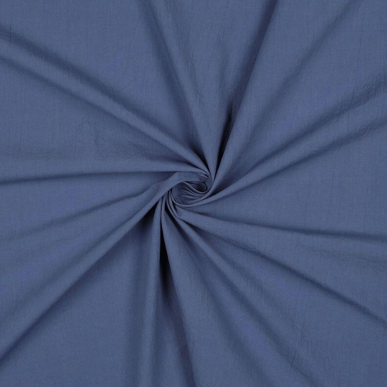 Tecido de algod&atilde;o Tecido enrugado, pr&eacute;-lavado &ndash; azul ganga,  image number 1