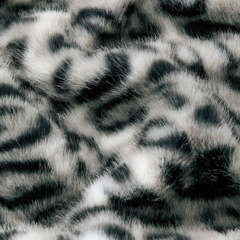 Pelo artificial Leopardo-das-neves – prateado/antracite,  image number 6