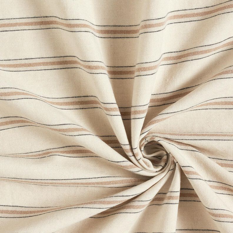 Tecido para camisas Mistura de algodão Riscas de giz – bege/duna,  image number 3