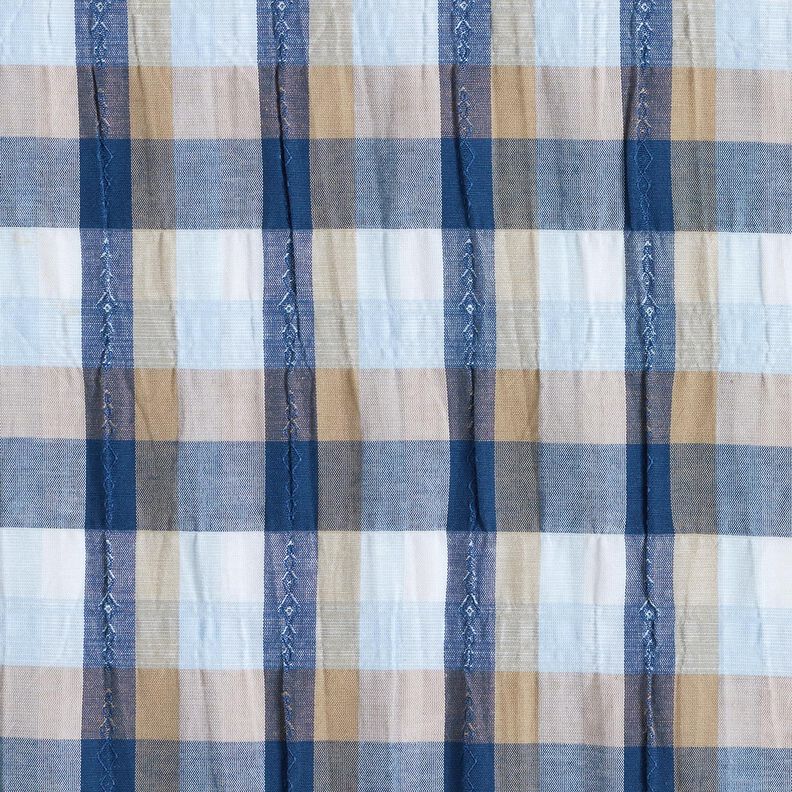 Mistura de algodão Crashed Xadrez colorido – azul,  image number 1