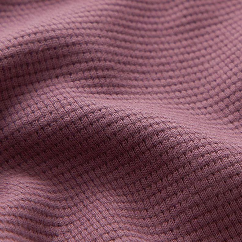 Jersey mini favos de algodão lisa – beringela,  image number 3
