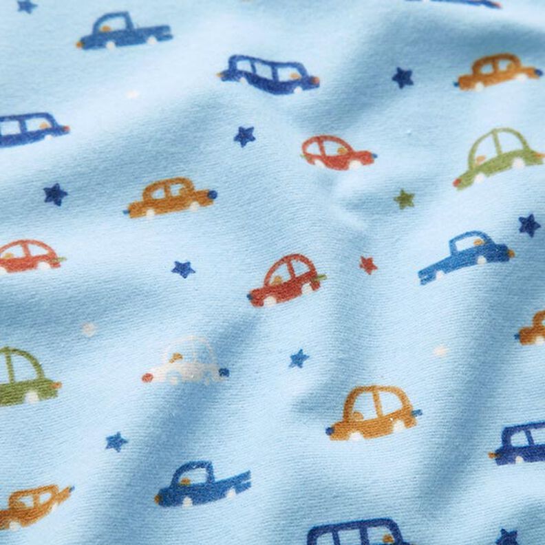 Flanela de algodão Automóveis – azul claro,  image number 2