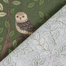 Tecido para decoração Meio linho Panamá Corujas da floresta – verde escuro/cor de chocolate,  thumbnail number 4