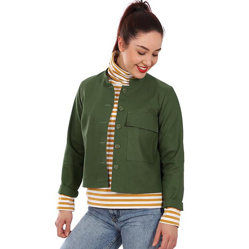 FRAU CLEO Casaco curto com colarinho alto e bolso grande aplicado | Studio Schnittreif | XS-XXL,  image number 2