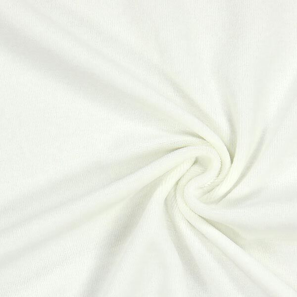 Tecido aveludado Nicki Liso – branco sujo,  image number 1