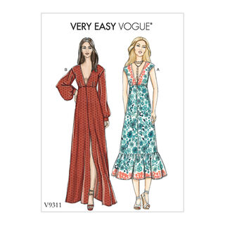 Vestido, Very Easy Vogue 9311 | 32 - 48, 