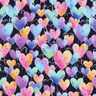 Jersey de algodão Corações coloridos | Glitzerpüppi – preto,  thumbnail number 1