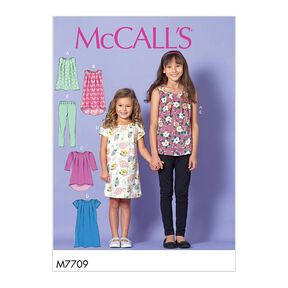 Top para menina | Vestido | Leggings , McCalls 7709 | 128 - 152, 