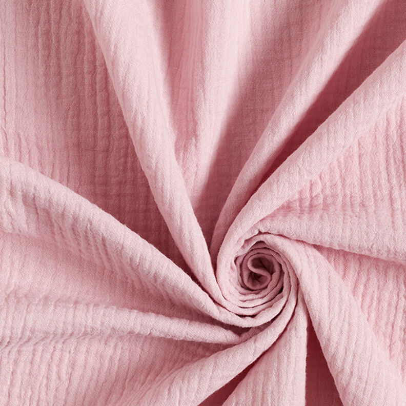 Musselina/ Tecido plissado duplo – rosa embaçado,  image number 1