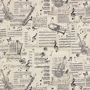 Meio linho Panamá Partituras – natural, 