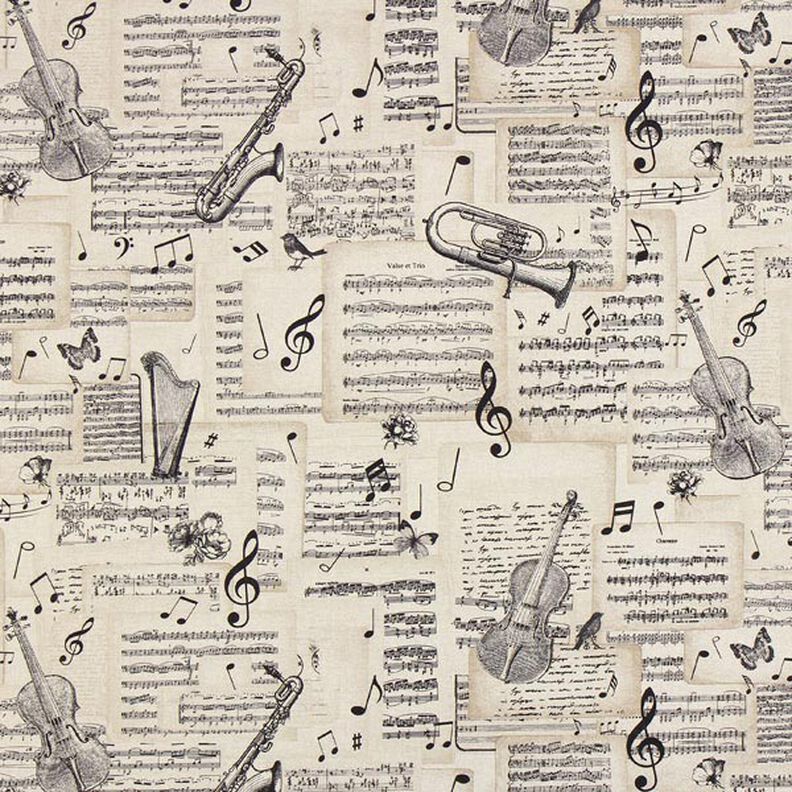 Meio linho Panamá Partituras – natural,  image number 1