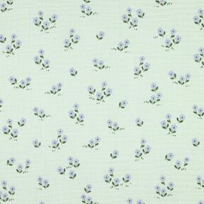 Musselina/ Tecido plissado duplo Florzinhas | Poppy Fabrics &ndash; menta clara, 