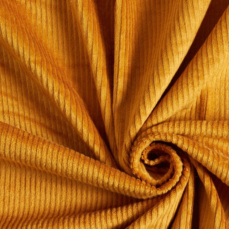 Bombazine larga Stretch – amarelo-caril,  image number 1